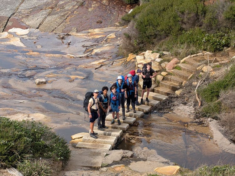 Students at Duke of Ed hike